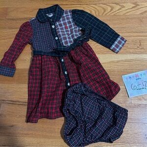 Polo by Ralph Lauren Multicolor mixed medial Plaid Dress 9m 9 months bloomers